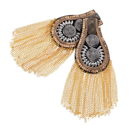 GALPADA 2 Stück Schicke Schulterbrosche mit Quaste und Kettenanhänger Verstellbare Schulterklappe aus Robustem Material Modisches Schmuck accessoire für Party Hochzeit Ball Vielseitig GALPADA 2 Stück Schicke Schulterbrosche mit Quaste und Kettenanhänger Verstellbare Schulterklappe aus Robustem Material Modisches Schmuck accessoire für Party Hochzeit Ball Vielseitig von GALPADA