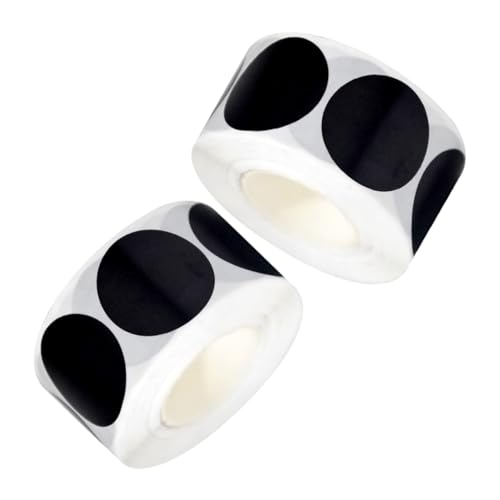 GALPADA 2 Stück Schwarze Runde Aufkleber Rolle Wasserfestes Papier Langlebig zum Beschriften und Organisieren für Büro Küche Klassenzimmer GALPADA 2 Stück Schwarze Runde Aufkleber Rolle Wasserfestes Papier Langlebig zum Beschriften und Organisieren für Büro Küche Klassenzimmer von GALPADA