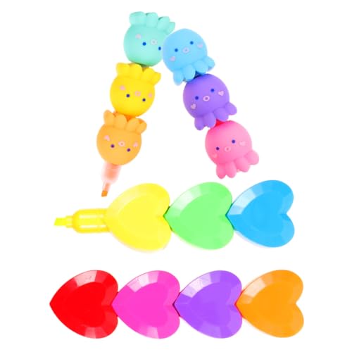 GALPADA 2 Stück Teiliges Bunte Octopus Textmarker Fluoreszierende Marker mit Starker Langlebig und Geruchlos Cartoon Design für Schüler und Büro zum Hervorheben Wichtiger Notizen GALPADA 2 Stück Teiliges Bunte Octopus Textmarker Fluoreszierende Marker mit Starker Langlebig und Geruchlos Cartoon Design für Schüler und Büro zum Hervorheben Wichtiger Notizen von GALPADA