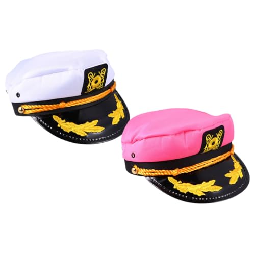 GALPADA 2 Stück Teiliges Captain und Matrosenhut Langlebig aus Polyester und Verstellbar für Herren und Damen als Segler und Partyhut für Yacht und Cosplay Events GALPADA 2 Stück Teiliges Captain und Matrosenhut Langlebig aus Polyester und Verstellbar für Herren und Damen als Segler und Partyhut für Yacht und Cosplay Events von GALPADA