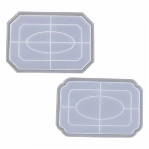 GALPADA 2 Stück Teiliges DIY Silikonform für Achteckige Snackplatten Harz Gießform für Aufbewahrungstrays für Kreative Bastelprojekte und von GALPADA