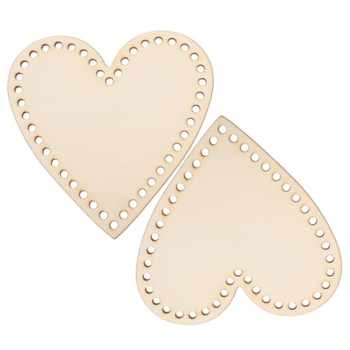 GALPADA 2 Stück Teiliges Korbboden aus Naturholz Herzförmige Häkeln Basis für DIY Korbflechten Leichtes Tragbares Zubehör für Handgemachte Taschen und Bastelprojekte GALPADA 2 Stück Teiliges Korbboden aus Naturholz Herzförmige Häkeln Basis für DIY Korbflechten Leichtes Tragbares Zubehör für Handgemachte Taschen und Bastelprojekte von GALPADA