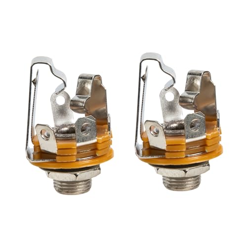 GALPADA 2 Stück Teiliges Metall Elektrogitarren Ersatzbuchsen Stereo Klinkenanschluss Robust Langlebig für Gitarre Bass Zubehör GALPADA 2 Stück Teiliges Metall Elektrogitarren Ersatzbuchsen Stereo Klinkenanschluss Robust Langlebig für Gitarre Bass Zubehör von GALPADA