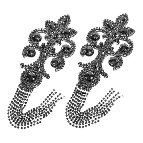 GALPADA 2 Stück Teiliges Rhinestone Tassel Schulterepauletten mit Fransen Vintage Perlenapplikation Leichte Elegante Schulterdekoration für Blazer Kostüm und Party Outfits GALPADA 2 Stück Teiliges Rhinestone Tassel Schulterepauletten mit Fransen Vintage Perlenapplikation Leichte Elegante Schulterdekoration für Blazer Kostüm und Party Outfits von GALPADA