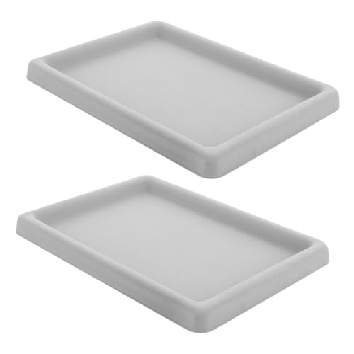 GALPADA 2 Stück Teiliges Schmuck Organizer Stapelbare Schmuckschalen aus Kratzfestem Material Transparente Deckel Schmucktabletts für Halsketten Armbänder Ringe zur Platzsparenden von GALPADA