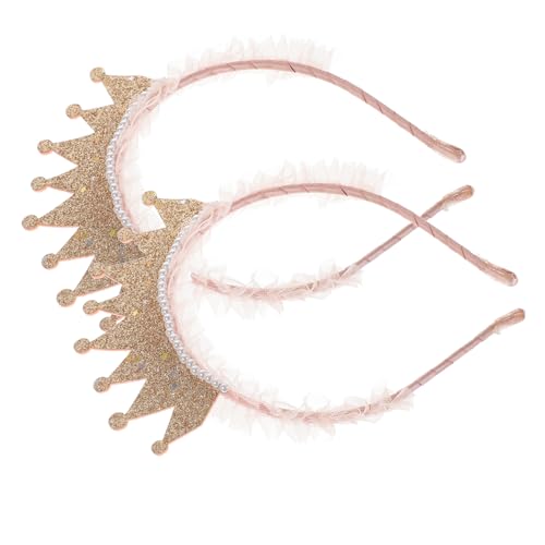 GALPADA 2 Stück Teiliges Tiara Leichte Robuste Geburtstagskrone für Mädchen Zarte Perlenverzierung Rosa Stoffkrone für Festtage und Partys GALPADA 2 Stück Teiliges Tiara Leichte Robuste Geburtstagskrone für Mädchen Zarte Perlenverzierung Rosa Stoffkrone für Festtage und Partys von GALPADA