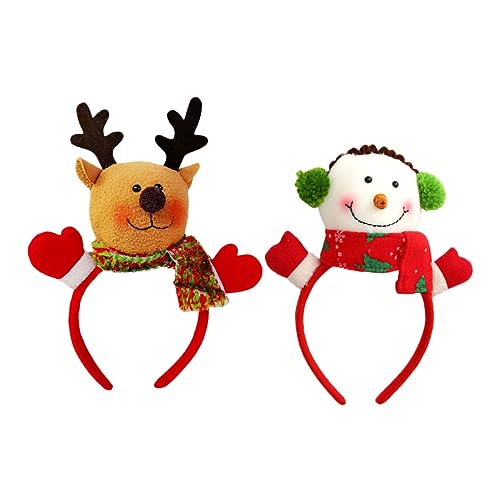 GALPADA 2 Stück Teiliges Weihnachts Headband mit Schneemann und Santa Claus Puppenkopf Leichter Bequemer Haarschmuck für Damen und Passend für Weihnachtsfeier Party und Karneval GALPADA 2 Stück Teiliges Weihnachts Headband mit Schneemann und Santa Claus Puppenkopf Leichter Bequemer Haarschmuck für Damen und Passend für Weihnachtsfeier Party und Karneval von GALPADA