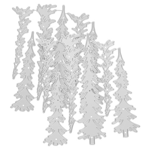 GALPADA 2 Stück Teiliges Weihnachtsbaum Stanzformen aus Metall Präzise Schneidkanten für Papier Stoff Dünnes Metall DIY Scrapbooking Kartenherstellung Vielseitige Bastelvorlagen für von GALPADA