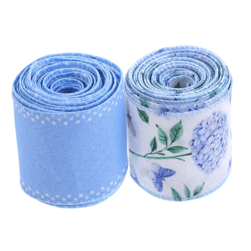 GALPADA 2 Stück Vintage Drahtkantenband Blau mit Hortensien design Formbares Geschenkband für DIY Türkränze Frühlingsdekoration Hochzeitsschleifen und Kreative Bastelprojekte GALPADA 2 Stück Vintage Drahtkantenband Blau mit Hortensien design Formbares Geschenkband für DIY Türkränze Frühlingsdekoration Hochzeitsschleifen und Kreative Bastelprojekte von GALPADA