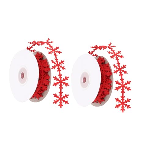 GALPADA 2 Stück Weihnachtliches Geschenkband Rot Schneeflocken Muster Dekoratives Verpackungsband Flexibel Vielseitig für Geschenke Weihnachtsbaum Flaschen und Dekorationen GALPADA 2 Stück Weihnachtliches Geschenkband Rot Schneeflocken Muster Dekoratives Verpackungsband Flexibel Vielseitig für Geschenke Weihnachtsbaum Flaschen und Dekorationen von GALPADA