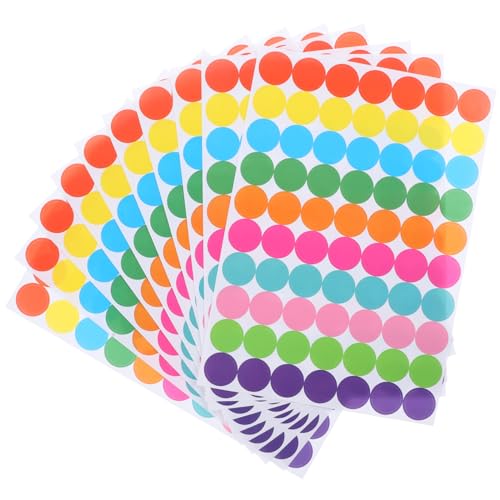 GALPADA 20 Blatt Bunte Punktaufkleber Selbstklebende Runde Etiketten Klassifizieren Basteln und Organisieren Schule Büro und Zuhause GALPADA 20 Blatt Bunte Punktaufkleber Selbstklebende Runde Etiketten Klassifizieren Basteln und Organisieren Schule Büro und Zuhause von GALPADA