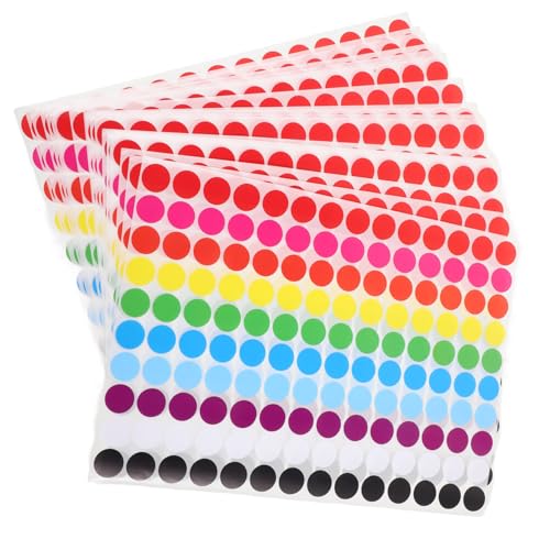 GALPADA 20 Blatt Etikettenaufkleber Selbstklebende Punktetiketten für DIY Basteln und Farbcodierung für Büro Schule und Zuhause zur Sortierung von Gegenständen GALPADA 20 Blatt Etikettenaufkleber Selbstklebende Punktetiketten für DIY Basteln und Farbcodierung für Büro Schule und Zuhause zur Sortierung von Gegenständen von GALPADA