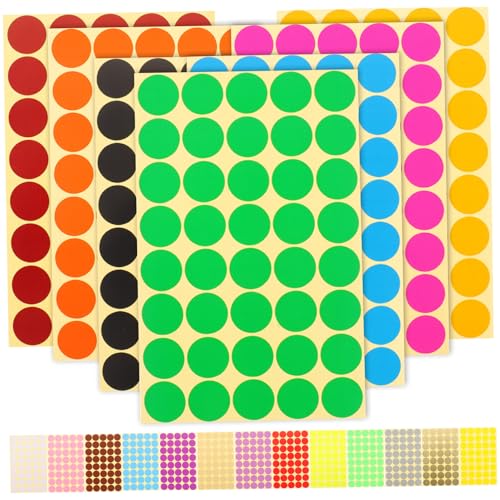GALPADA 20 Blatt Farbige Klebepunkte Selbstklebende Runde Aufkleber Etiketten zum Klassifizieren Markieren Organisieren für Büro Schule Dokumente GALPADA 20 Blatt Farbige Klebepunkte Selbstklebende Runde Aufkleber Etiketten zum Klassifizieren Markieren Organisieren für Büro Schule Dokumente von GALPADA