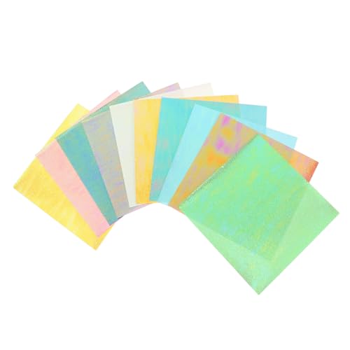 GALPADA 20 Blatt Origami Papier Glitzerpapier Basteln Perlmutt Finish Quadratisch für DIY Erwachsene Handmade Muster Regenbogen Farben Bastelpapier für Faltkunst und Dekoration von GALPADA