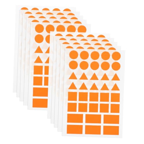 GALPADA 20 Blatt Selbstklebende Dreiecke Rechtecke Kreise Quadrate Etiketten für Schule Büro Organisation und Basteln Vielfältige Formen von GALPADA