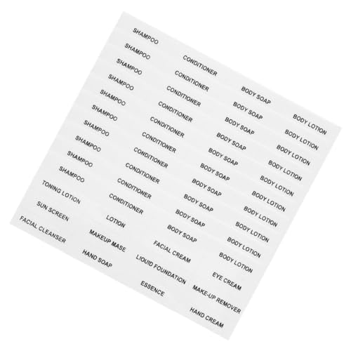 GALPADA 20 Blatt Selbstklebende Kosmetikflaschen Transparente Wasserdichte Sub Bottle Labels für Einfache Organisation von Shampoo und Pflegeprodukten Reisen und Zuhause von GALPADA