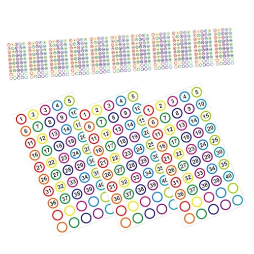 GALPADA 20 Blatt Selbstklebende Zahlenaufkleber Runde Bunte Nummer Etiketten Für Organisation Kennzeichnung DIY Bastelprojekte Umschläge Geschenkverpackungen von GALPADA