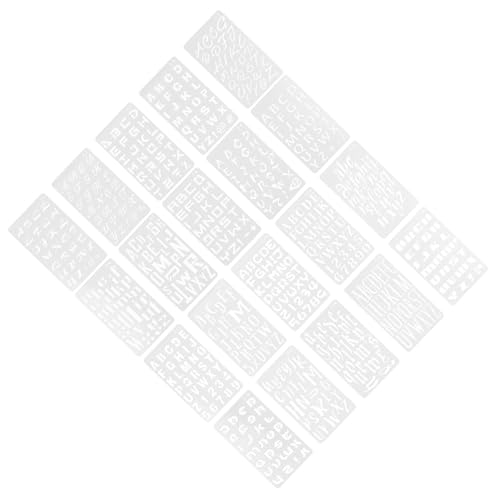 GALPADA 20 Blatt Teiliges Buchstaben Schablonen aus Robustem Material Feine Muster für Präzises Malen und Kalligrafie für Kunstprojekte Scrapbooking und Wandgestaltung Wiederverwendbare von GALPADA