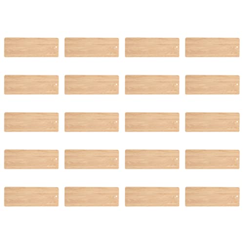 GALPADA 20 Stück Bambus Lesezeichen Blanko für DIY Bastelarbeiten für Anhänger Ornamente und Personalisierte mit Aufhängeloch Sicher und Vielseitig Einsetzbar von GALPADA