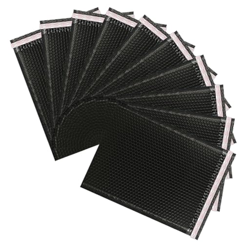 GALPADA 20 Stück Gepolsterte Versandtaschen Selbstklebend Schwarz Verpackungshüllen für Schutz vor Feuchtigkeit für Büro Einzelhandel und Kleinunternehmen von GALPADA
