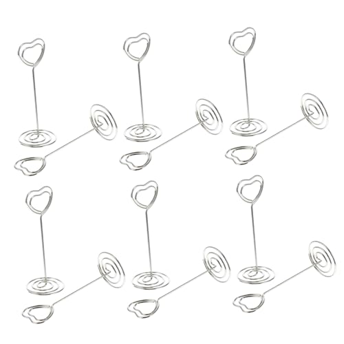 GALPADA 20 Stück Herzförmige Metall kartenhalter Memo Stand Desktop Organizer für Hochzeit Tischdekoration Stabile Foto clips für Büro und Party GALPADA 20 Stück Herzförmige Metall kartenhalter Memo Stand Desktop Organizer für Hochzeit Tischdekoration Stabile Foto clips für Büro und Party von GALPADA