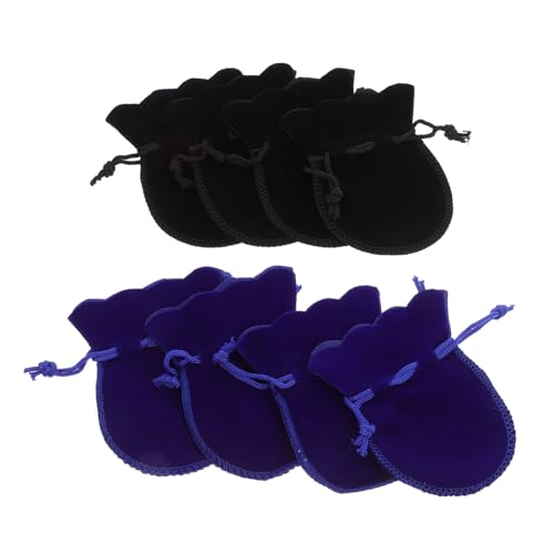 GALPADA 20 Stück Kleine Kordelzug Beutel aus Samt Schmuck Aufbewahrungstaschen für Ringe Ohrringe Halsketten Vielseitige Schmuck Verpackungsbeutel Blau und Schwarz Praktisch und Elegant von GALPADA