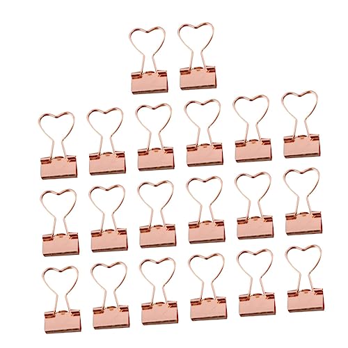 GALPADA 20 Stück Metall Binder Clips Gold Kreative Büroklammern für Dokumente Notizen und Dateien Vielseitig Einsetzbar für Büro und Schule von GALPADA