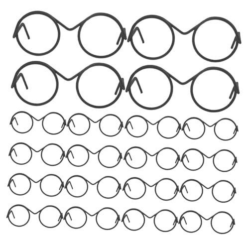 GALPADA 20 Stück Mini-Brille Miniatur Minibrille für Puppen Puppe winzige Brillen Neuartige Sonnenbrille Drahtrandbrille Puppenbrille Requisite Puppe Sonnenbrille Metall Schwarz GALPADA 20 Stück Mini-Brille Miniatur Minibrille für Puppen Puppe winzige Brillen Neuartige Sonnenbrille Drahtrandbrille Puppenbrille Requisite Puppe Sonnenbrille Metall Schwarz von GALPADA