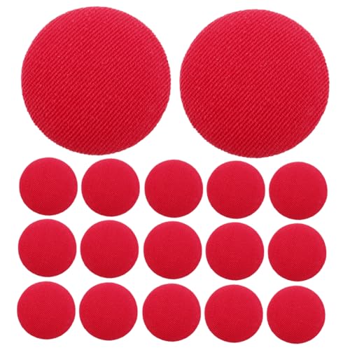 GALPADA 20 Stück Runde Stoffknöpfe Große Rote Knöpfe für Hemden Mantelknöpfe DIY Nähzubehör Langlebige Knopfverschluss für Jacken Anzüge Pullover von GALPADA