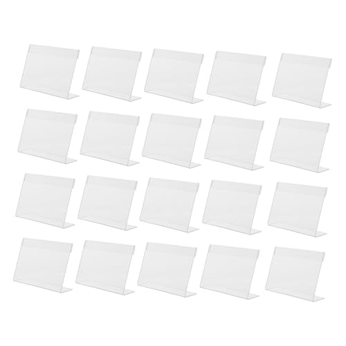 GALPADA 20 Stück Teiliges Acryl Form Preisschild Display Transparente Bruchsichere Namens und Preisschildhalter Platzsparend Stabiler Aufsteller für Supermarkt Buffet Kühlschrank und GALPADA 20 Stück Teiliges Acryl Form Preisschild Display Transparente Bruchsichere Namens und Preisschildhalter Platzsparend Stabiler Aufsteller für Supermarkt Buffet Kühlschrank und von GALPADA