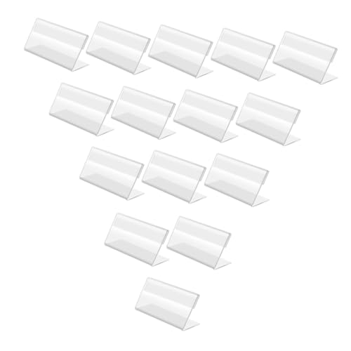 GALPADA 20 Stück Teiliges Acryl Preisschildhalter Transparenter Tischaufsteller für Supermarkt Klarer Etikettenhalter Robuster Business Card Display Ständer Langlebig und Vielseitig von GALPADA