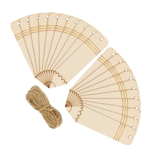 GALPADA 20 Stück Teiliges DIY Holz Lesezeichen Unvollendete Bleistift Förmige Blanko Tags mit Juteschnur Naturbelassen zum Bemalen Gravieren und Gestalten als oder Dekoration von GALPADA