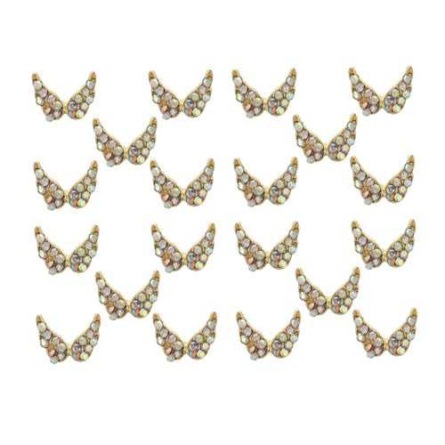 GALPADA 20 Stück Teiliges Glitzer Nagel Strasssteine Flügelform Shiny Nail Charms Selbstklebend für Nail Art Dekoration DIY Maniküre Zubehör GALPADA 20 Stück Teiliges Glitzer Nagel Strasssteine Flügelform Shiny Nail Charms Selbstklebend für Nail Art Dekoration DIY Maniküre Zubehör von GALPADA