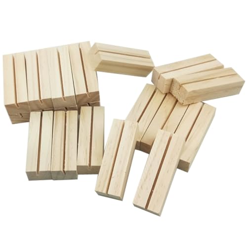 GALPADA 20 Stück Teiliges Holz Tischkartenhalter mit Flachem Sockel Stabiler Karten Fotohalter für Büro Hochzeit Party und Restaurant Vielseitig als Memo Namensschildhalter Geeignet GALPADA 20 Stück Teiliges Holz Tischkartenhalter mit Flachem Sockel Stabiler Karten Fotohalter für Büro Hochzeit Party und Restaurant Vielseitig als Memo Namensschildhalter Geeignet von GALPADA