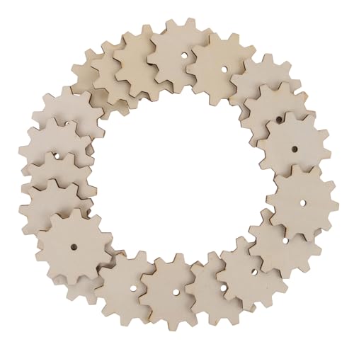 GALPADA 20 Stück Teiliges Holz Zahnradscheiben zum Basteln Naturbelassene DIY Holzornamente Vielseitige Zahnräder für Kreativität für Dekoration und Handwerksprojekte GALPADA 20 Stück Teiliges Holz Zahnradscheiben zum Basteln Naturbelassene DIY Holzornamente Vielseitige Zahnräder für Kreativität für Dekoration und Handwerksprojekte von GALPADA