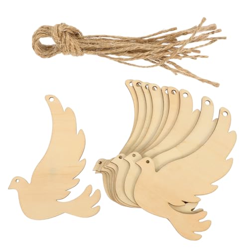 GALPADA 20 Stück Teiliges Holzanhänger Vogel motiv Unbehandelte Holzscheiben zum Basteln DIY Holzverzierungen für Partydeko Malen und Gravieren Natürliche Holzstücke für Kreative von GALPADA