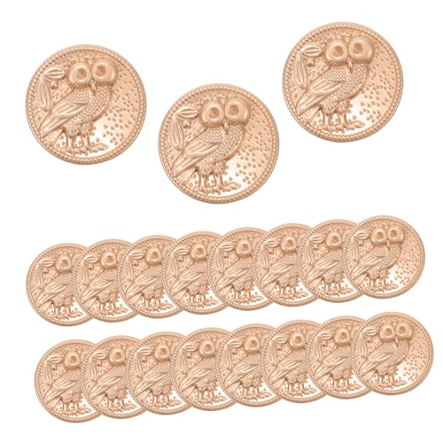 GALPADA 20 Stück Teiliges Knopf mit Niedlichem Eulen Runde Goldfarbene Metallknöpfe Stabile DIY Nähknöpfe für Kleidung Mäntel Strickjacken und Bastelprojekte von GALPADA