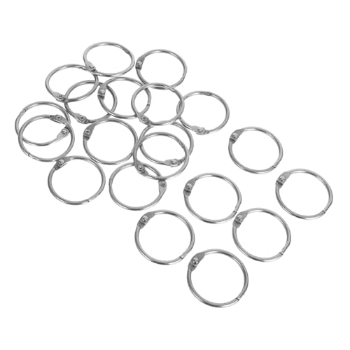 GALPADA 20 Stück Teiliges Metall Buchringe Einfache Öffnung und Schließung Robuste Lose Ringbinder für Karteikarten Scrapbooks Schlüsselanhänger Praktische Organisationsringe für Büro und GALPADA 20 Stück Teiliges Metall Buchringe Einfache Öffnung und Schließung Robuste Lose Ringbinder für Karteikarten Scrapbooks Schlüsselanhänger Praktische Organisationsringe für Büro und von GALPADA