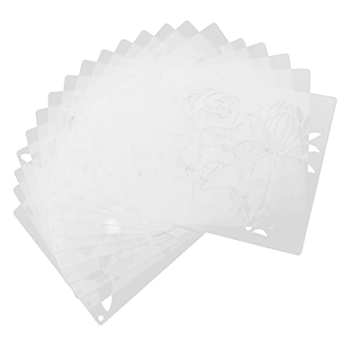 GALPADA 20 Stück Teiliges Pet Wiederverwendbar für Pflanzen malvorlagen DIY malerei Vielseitige Malschablonen aus Robustem Material für Wanddekoration und Bastelprojekte von GALPADA