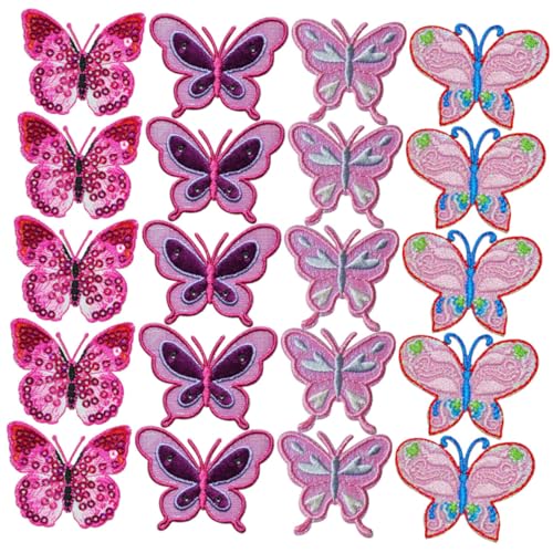 GALPADA 20 Stück Teiliges Schmetterling Stickerei Patches Verschleißfeste Aufbügelbare Applikationen für Kleidung Taschen Hüte DIY Kleidung Reparatur und Dekoration Kompakt und Farbenfroh GALPADA 20 Stück Teiliges Schmetterling Stickerei Patches Verschleißfeste Aufbügelbare Applikationen für Kleidung Taschen Hüte DIY Kleidung Reparatur und Dekoration Kompakt und Farbenfroh von GALPADA