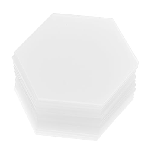GALPADA 20 Stück Teiliges transparentes Tischschild Sechseckige Blanko Platzkarten Vielseitig für Hochzeitsplatzkarten Tischnummern und Partydekoration Langlebiges Material von GALPADA