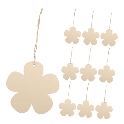 GALPADA 20 Stück Unbehandelte Holzblumen Ausschnitte zum Basteln und Dekorieren Blanko Holzstücke für Projekte und von GALPADA