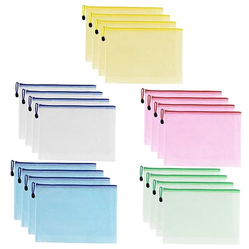 GALPADA 20 Stück Wasserdichte Reißverschlusstaschen aus PVC Transparente Dokumententaschen für Bürobedarf Aufbewahrungstaschen für Unterlagen Reise und GALPADA 20 Stück Wasserdichte Reißverschlusstaschen aus PVC Transparente Dokumententaschen für Bürobedarf Aufbewahrungstaschen für Unterlagen Reise und von GALPADA
