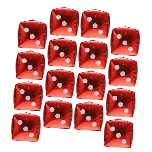 GALPADA 20 Stück Würfelform Luftballons Aluminiumfolie für Themenpartys Hochzeiten und Geburtstagsfeiern Festliche Deko mit Brillanten Farben und Klaren Mustern von GALPADA