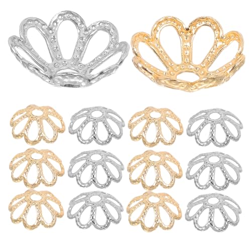 GALPADA 200 Stück Blumige Spacer Caps Verzierte Metall Perlenkappen für Halsketten und Armbänder Schmuckzubehör für DIY Schmuckherstellung Bead Caps für Kreative Schmuckprojekte von GALPADA