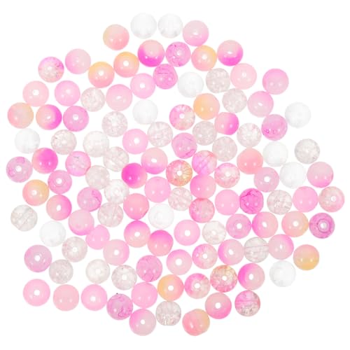 GALPADA 200 Stück Bunte Crackle Glasperlen für Schmuckherstellung Glatte Oberfläche Handgefertigte DIY Perlen für Armbänder und Halsketten zum Auffädeln und Basteln von GALPADA