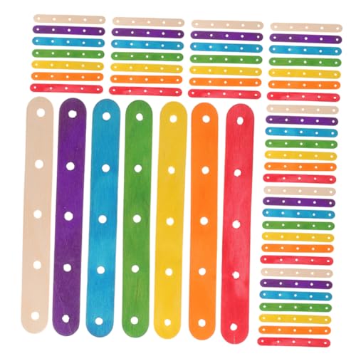 GALPADA 200 Stück Diy Eiscreme Regenbogen Holzstäbchen mit Löchern für Bastelprojekte Heimdekoration und Kreative Aktivitäten GALPADA 200 Stück Diy Eiscreme Regenbogen Holzstäbchen mit Löchern für Bastelprojekte Heimdekoration und Kreative Aktivitäten von GALPADA