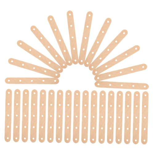 GALPADA 200 Stück Diy Holzstäbchen mit Löchern Naturbelassene Bastelstäbchen aus Holz Langlebig und Vielseitig für Modellbau Handwerk Kinderprojekte und Kreative Diy Bastelarbeiten von GALPADA