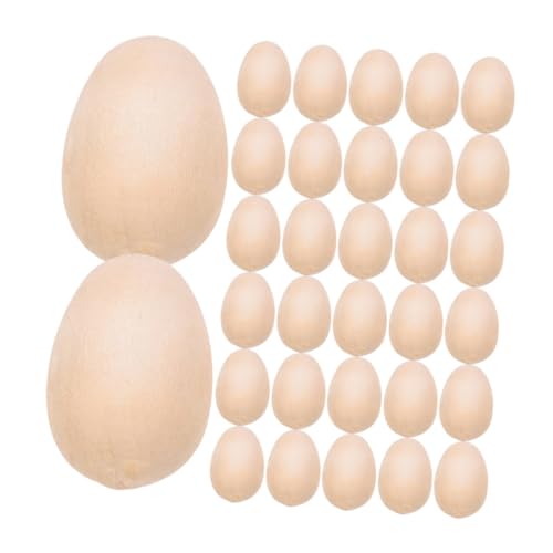 GALPADA 200 Stück Holz eier zum Bemalen Unbemalte Ostern deko DIY Holzfiguren Glatte Oberfläche für Kreative Bastelarbeiten für Familie und Bekannte Osterfest und Dekoration von GALPADA