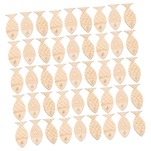 GALPADA 200 Stück Holzfisch Wanddekoration im Mediterranen Stil Küsten Themen Wandkunst Holz für Diy Bemalung und Heimdekoration für Restaurants und Veranstaltungen von GALPADA